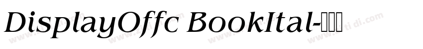 DisplayOffc BookItal字体转换